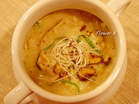 キノコとネギのとろ~り♪玄米リゾット